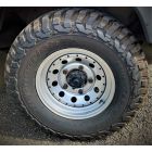 265/75R16 BF Goodrich Mud Terrain T/A KM3 tyre fitted and balanced on 16x7in Silver Grey Modular - WHEEL CURRENTLY OUT OF STOCK - NO DUE DATE 