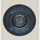 235/85R16 BF Goodrich All Terrain T/A KO2 Tyre Fitted and Balanced on 16x6.5" Anthracite Wolf Wheel - Writing on the Outside - TYRE OUT OF STOCK DUE EARLY JUNE 