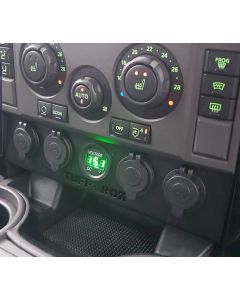 Tuff-Rok Discovery 3 Stainless steel Power out Dashboard panel - Green LED