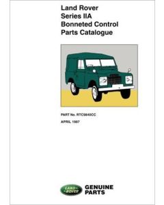 Land Rover Series 2A (later) Official Parts Book
