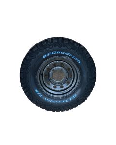265/75R16 BF Goodrich All Terrain T/A KO2 Tyre Fitted and Balanced on 16x7 Anthracite Modular Steel Wheel - Writing on the Outside - WHEEL CURRENTLY OUT OF STOCK - NO DUE DATE 