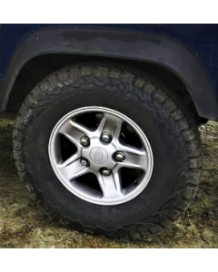 235/85R16 BF Goodrich All Terrain T/A KO2 tyre fitted and balanced on 16x7in Boost alloy wheel (inc. nuts and centre caps)(Writing on the Inside) - TYRE CURRENTLY OUT OF STOCK - NO DUE DATE 