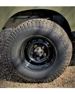235/85R16 General Grabber AT3 All Terrain Tyre Fitted and Balanced on 16x6.5" Black Wolf Wheel | Writing on the Inside - TYRE CURRENTLY OUT OF STOCK - NO DUE DATE 