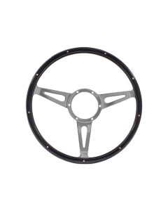 Dark Wood Rim Semi-Dished Mountney Steering Wheel