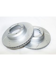 Proline Premium Quality Slotted and Drilled Coated Vented Brake Discs (Pair) | Front