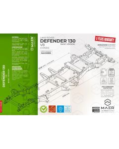 Defender 130 V8 Chassis - Galvanised - MACH05BS