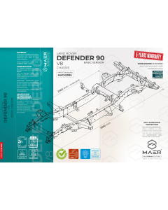 Defender 90 V8 Chassis - Galvanised - MACH25BS