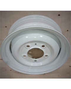 16x5.5 - Tubeless White Steel Rim