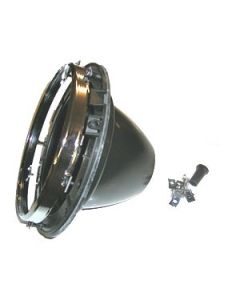 Headlamp backing bowl - complete with chrome ring and fixing screws