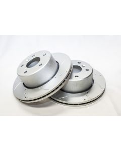 Proline Premium Quality Slotted and Drilled Coated Vented Brake Discs (Pair) | Front