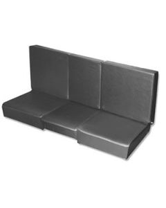 Front basic black vinyl seat set
