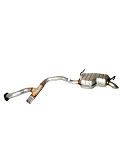 Twin Tailpipe and Silencer - RH